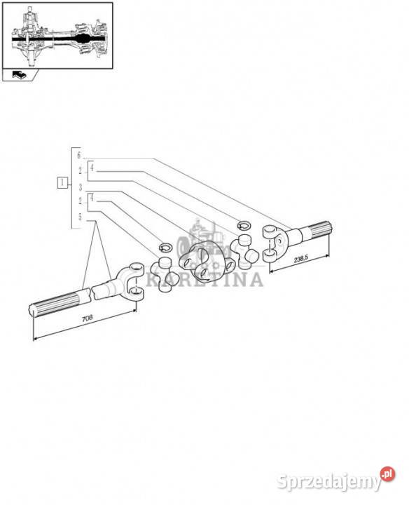Holland T6090 T6070 Wałek 5191584 Pozostałe