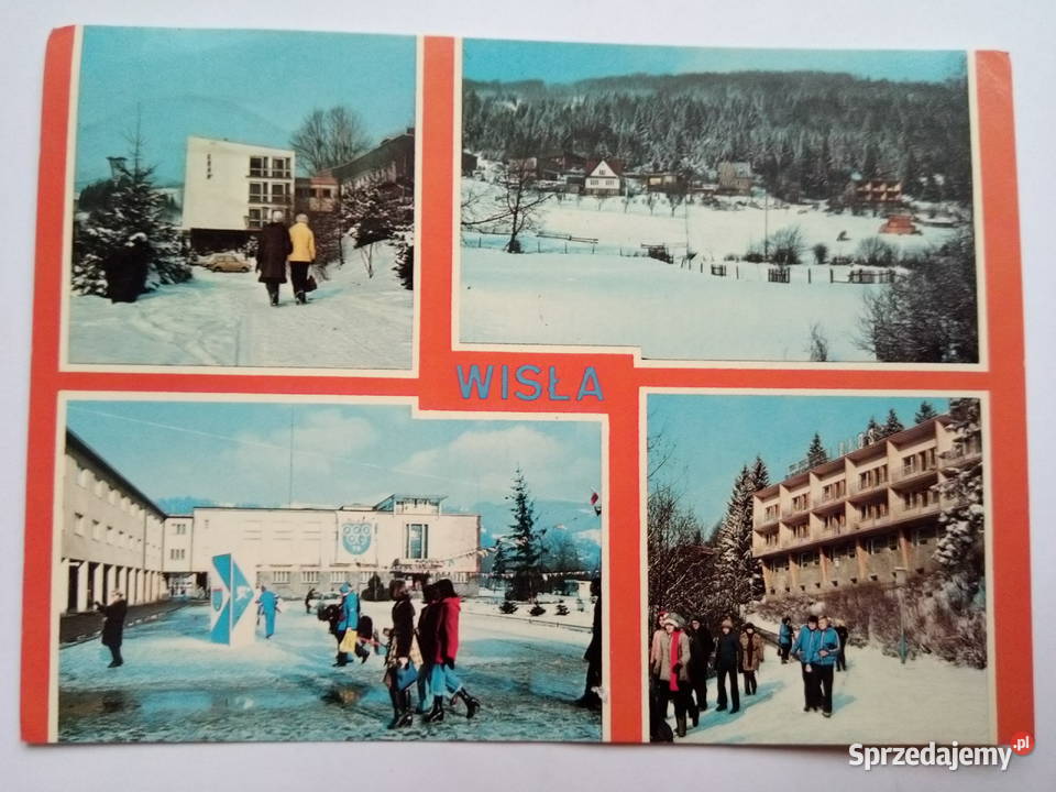 Pocztówka Wisła 1986r Znaczek Pocztówki i karty telefoniczne śląskie Dąbrowa Górnicza
