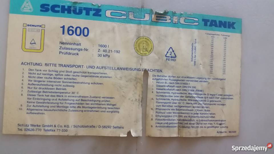 Piec olejowy Scheer Herz 11 ze zbiornikiem 1600 Płock