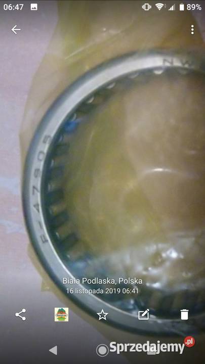 Łożysko igiełkowe F47905 886668M1 Biała Podlaska sprzedam