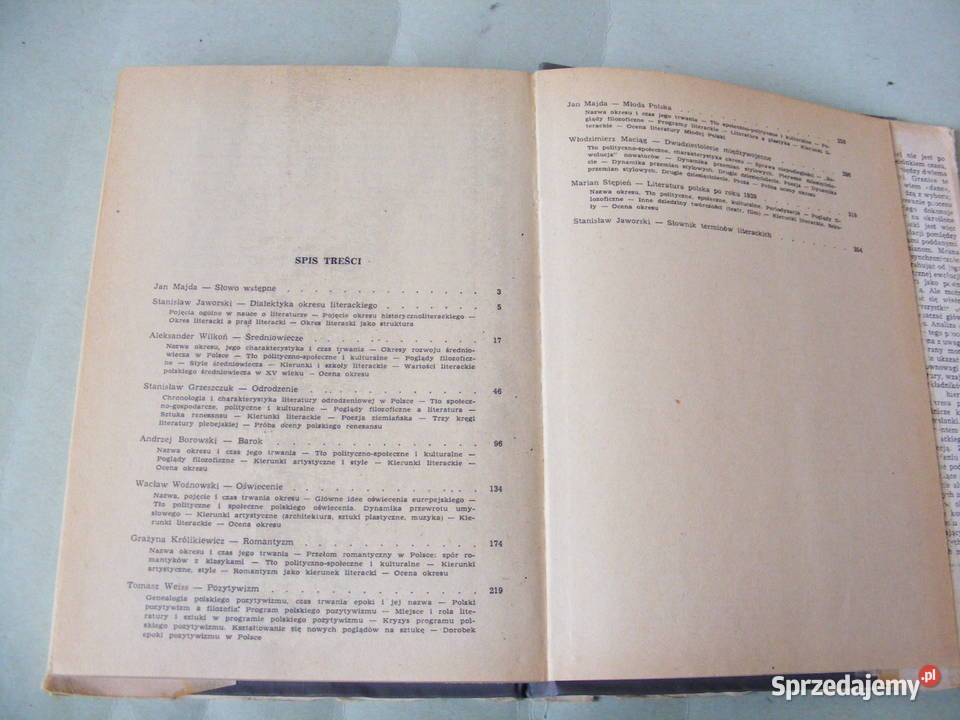 Okresy literackie Jan Majda Rok wydania 1985 Oborniki Śląskie