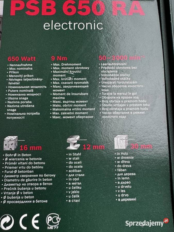 Bosch udarowa PSB 650 RA SSBF odsysanie śląskie Dąbie