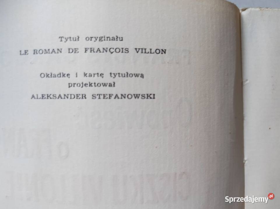 1959 Opowieść o Franciszku Villonie Francis Rok wydania 1959