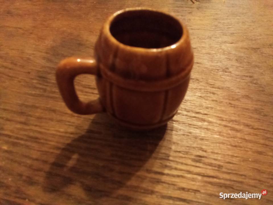 Mini kufel brązowy PRL Warszawa