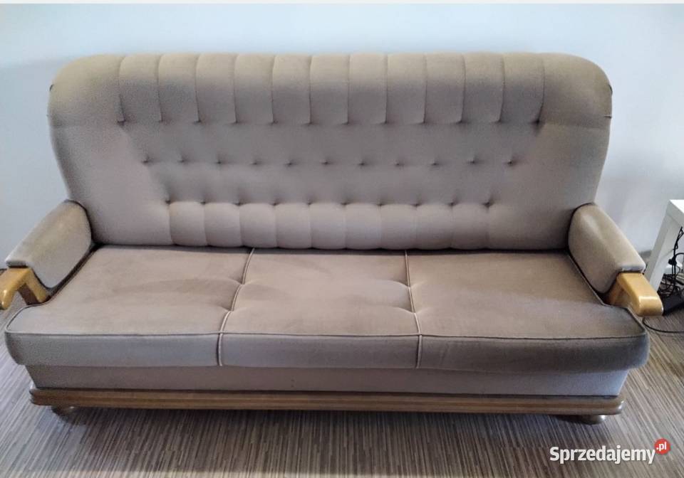 Komplet wypoczynkowy kanapa i dwa fotele łódzkie Konstantynów Łódzki