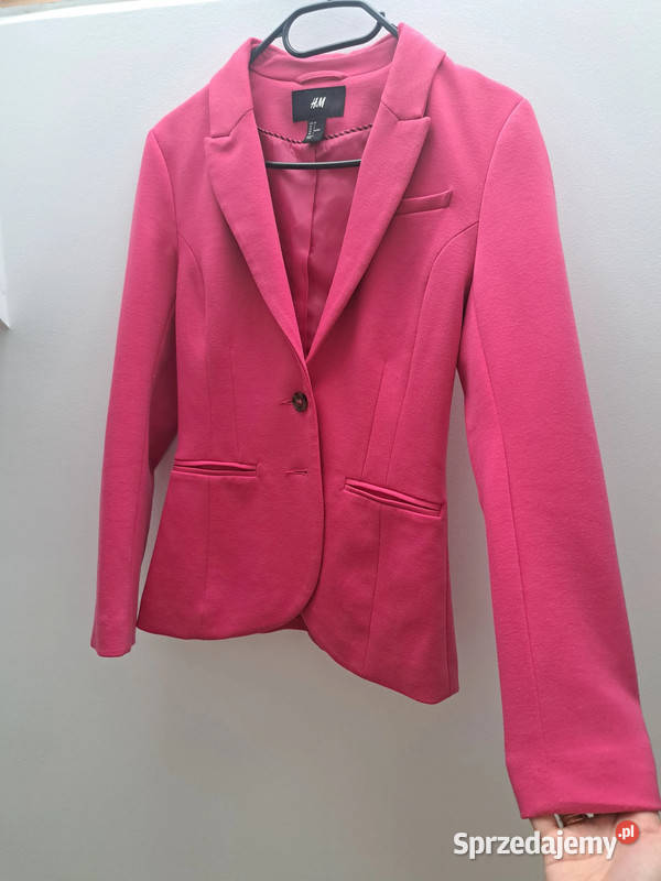 Fuksjowa marynarka HM rozmiar 34 elegancka i różowy Trąbki Wielkie