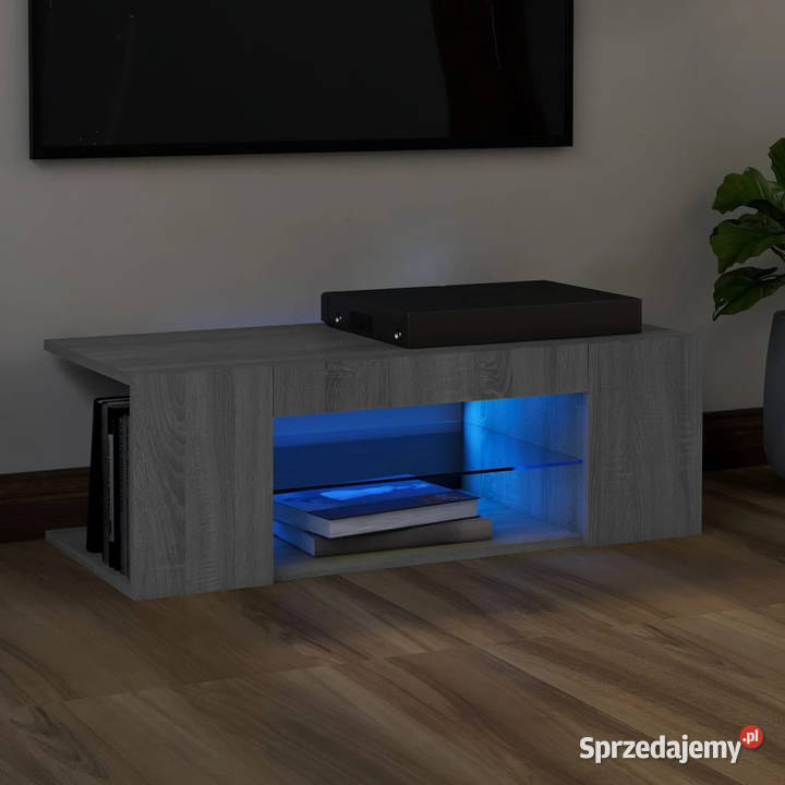 Szafka pod TV z oświetleniem LED szary dąb Warszawa