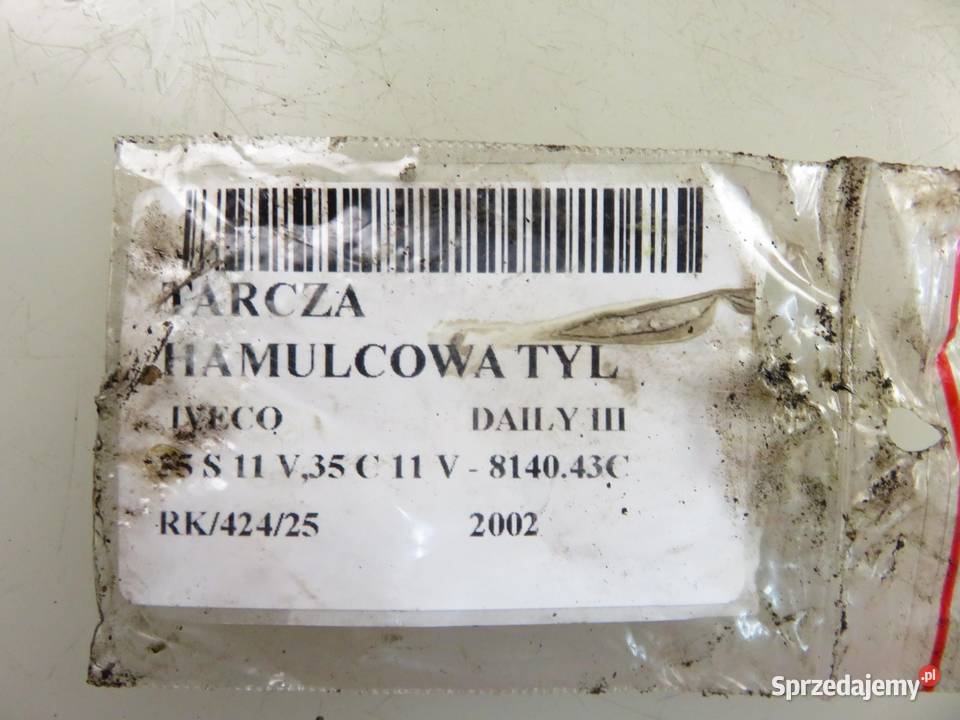 TARCZE HAMULCOWE TYŁ IVECO DAILY III