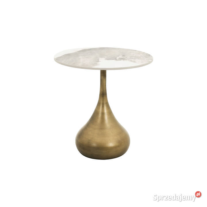 Stolik kawowy glamour Avelia 50x50x53 biały Golkowice