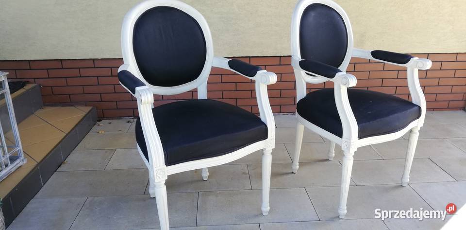 Fotele medalion czarne glamour stylowe krzesła Garwolin