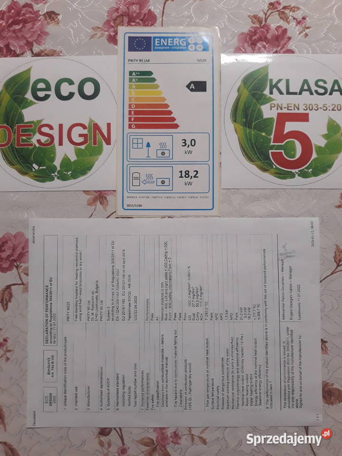 Piec co na drewno 5 klasy ecodesing 18 KW Ciechanowiec sprzedam