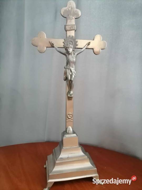 Ogromny Krzyż Krucyfiks Antyk Wałbrzych