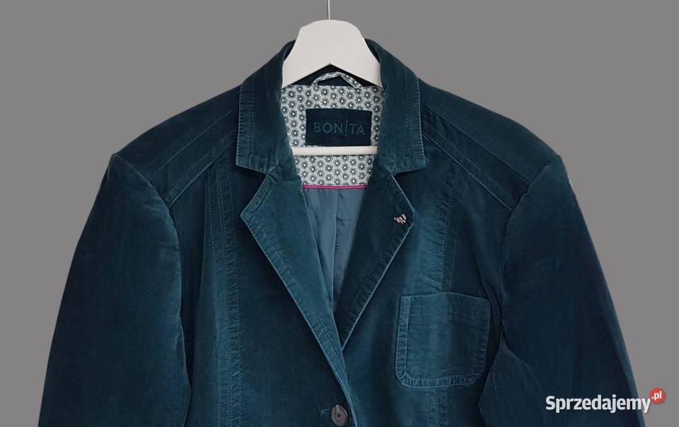 Damska aksamitna bawełniana morska marynarka z Chrzanów