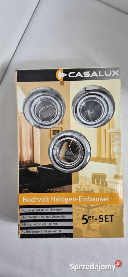 Zestaw 5 opraw sufitowych CASALUX Halogen GU10 Biłgoraj