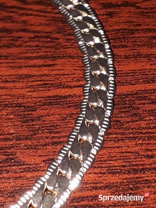 Nowy złoty naszyjnik ze stali szlachetnej pozłacane Rzeszów