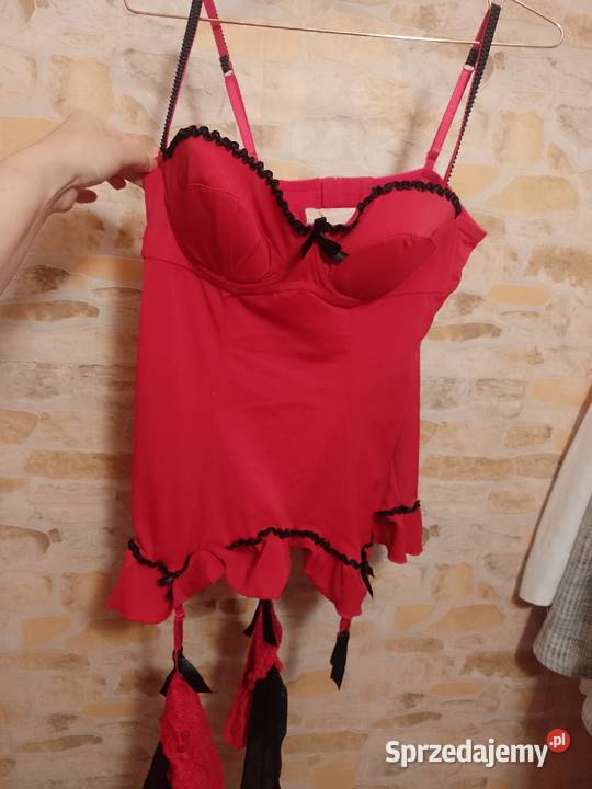 LXL Zmysłowy zestaw bielizny z Londynu pończochy Rozmiar XL Halki i koszulki Kraków