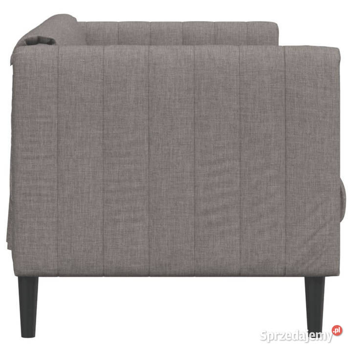 Sofa 2osobowa kolor taupe tapicerowana tkaniną Warszawa