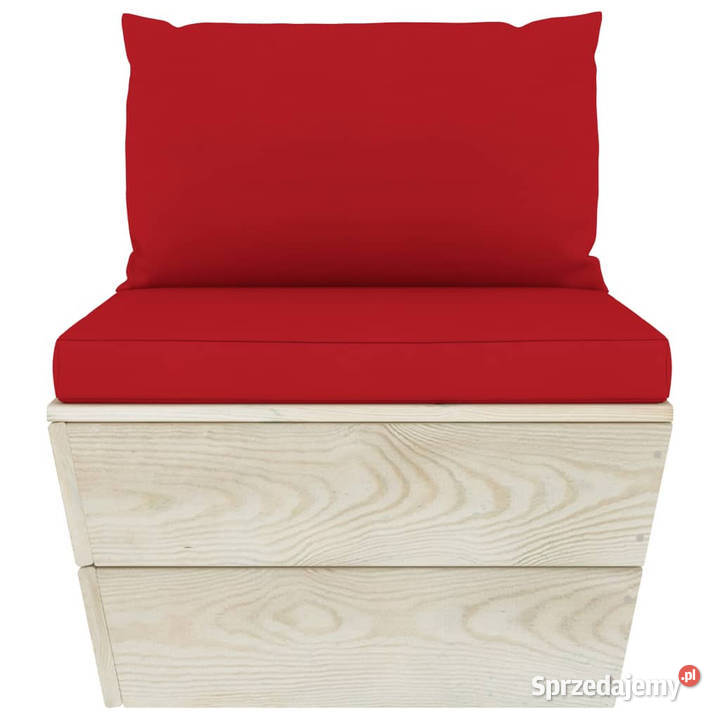 Ogrodowa sofa środkowa z palet poduszki Warszawa