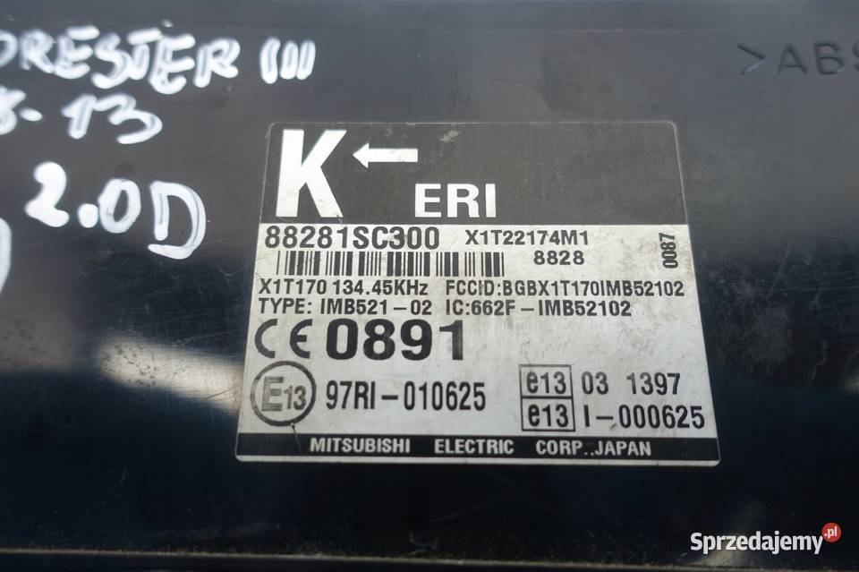 Forester III 20 D MODUŁ STEROWNIK 88281SC300