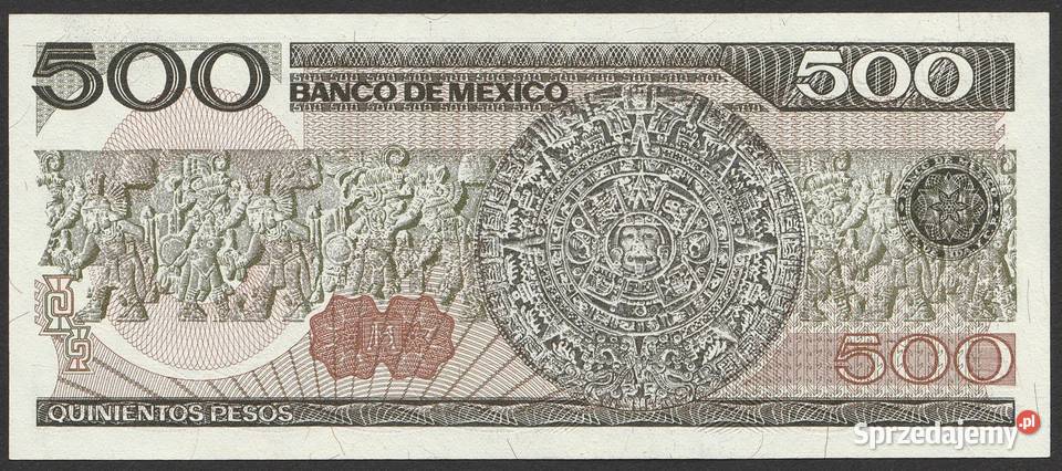 MEKSYK 500 PESOS 1984 MADERO STAN BANKOWY UNC