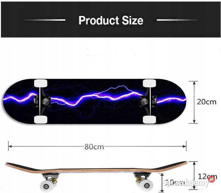 Deskorolka Skateboard Klasyczna LETS SKATE