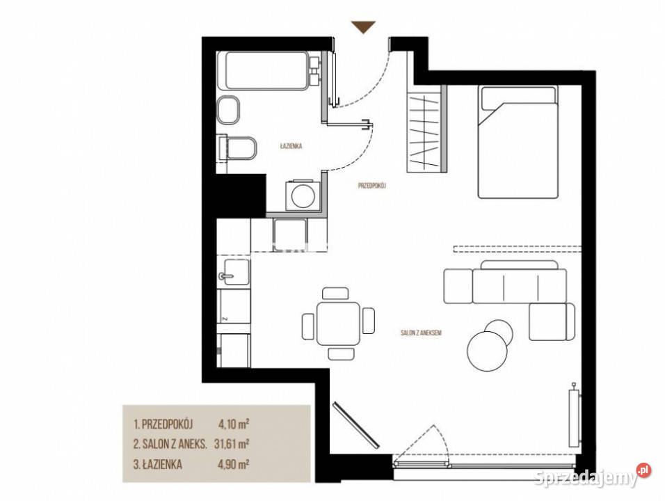 sprzedaży mieszkania Kraków 4061m2 1pokojowe