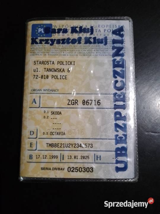 Skoda Octavia 20 benzyna gaz OC i PT 2026 zachodniopomorskie