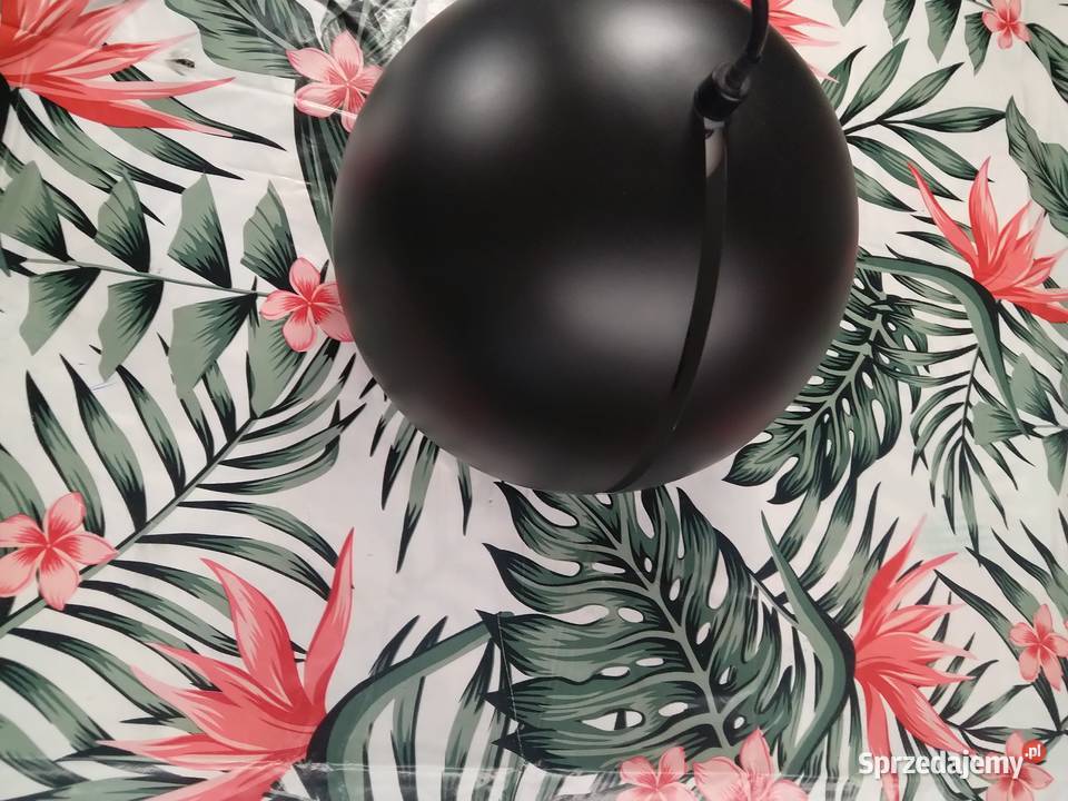 Nowoczesna lampa wisząca kula czrana e27 Izdebnik sprzedam