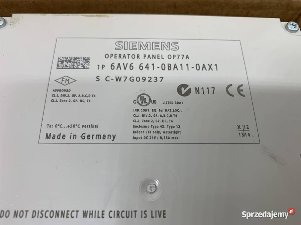 Siemens 6AV6 6410BA110AX1 HMI Panel