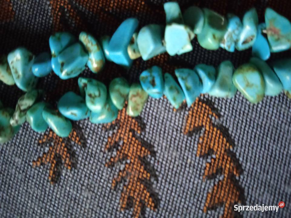 NASZYJNIKI Z NATURALNYCH TURKUSOWYCH HOWLITÓW Piła