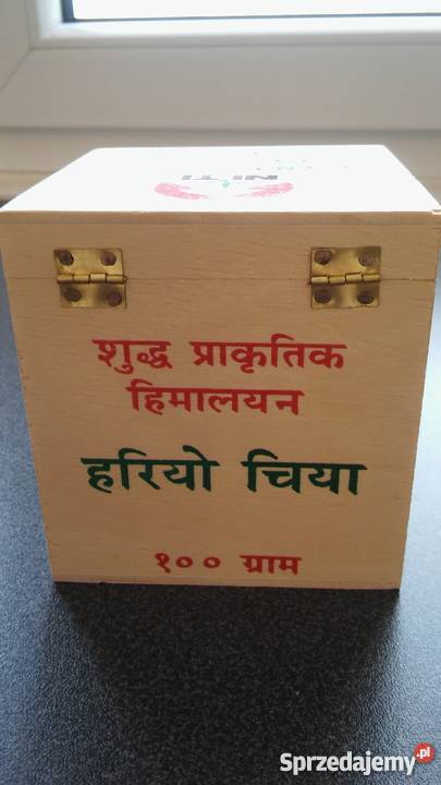 Drewniane pudełko na herbatę Nepal Gdańsk