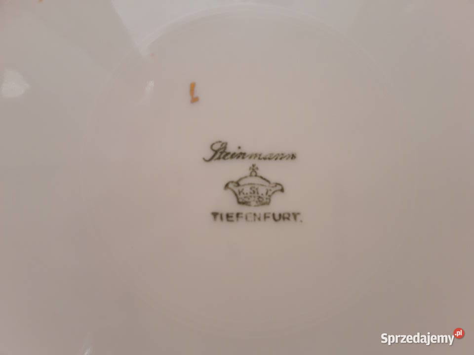 Talerzyk deserowy sygnowany Steinmann Tiefenfurt Warszawa