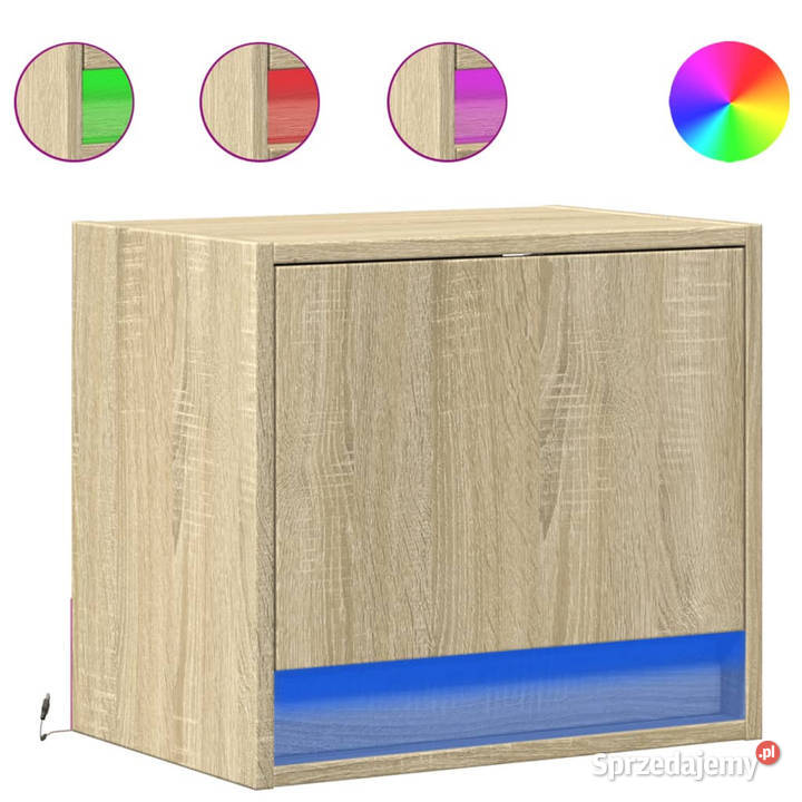 Wiszące szafki nocne z LED 2 dąb sonoma WM852080 Warszawa
