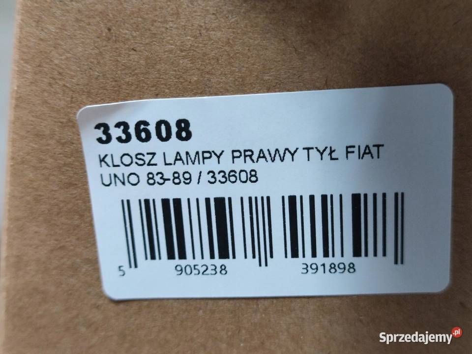 KLOSZ LAMPY PRAWY TYŁ FIAT UNO 19831989 NOWY osobowe