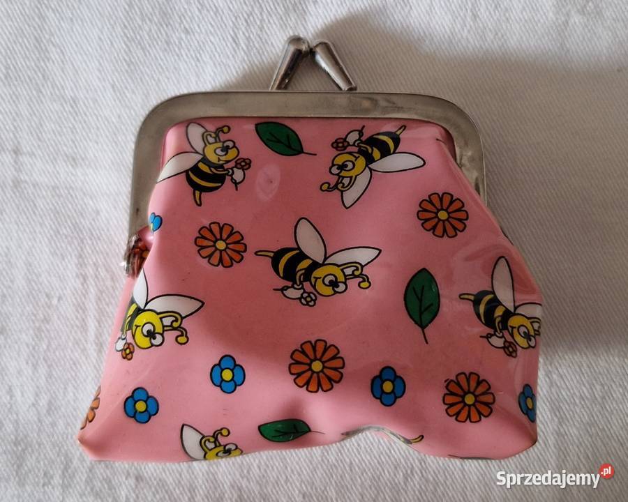 Maleńka plastikowa portmonetka w pszczółki