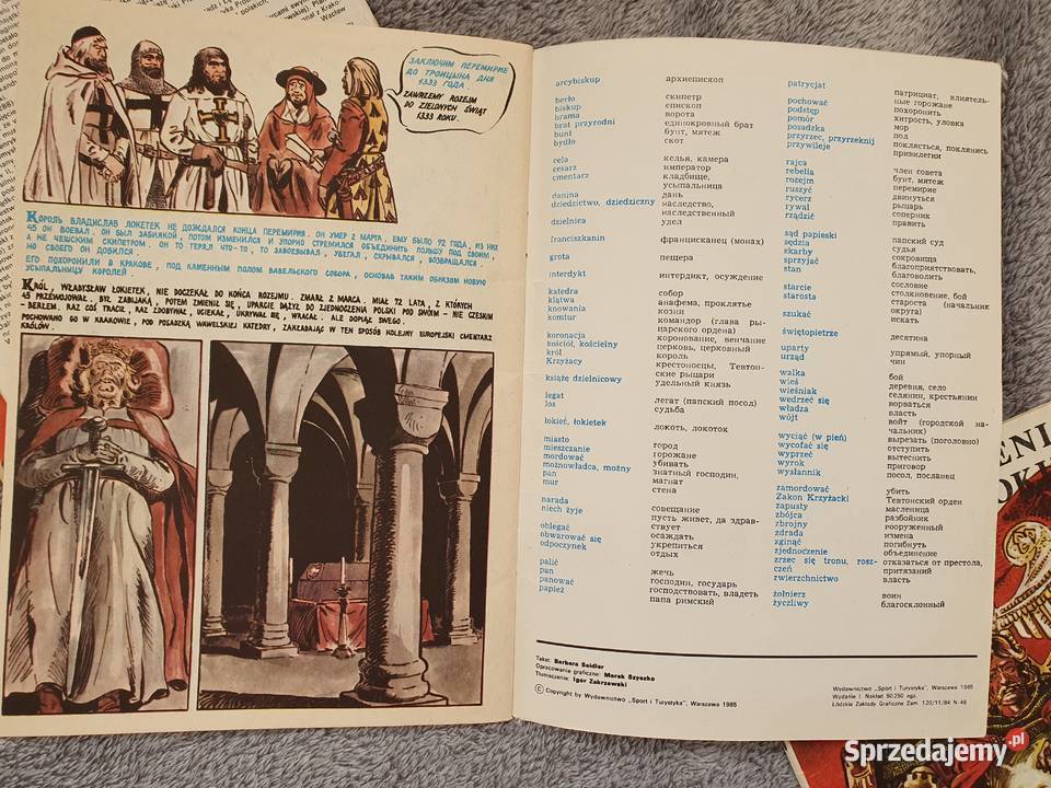 Władysław Łokietek zestaw 4 komiksów rózne