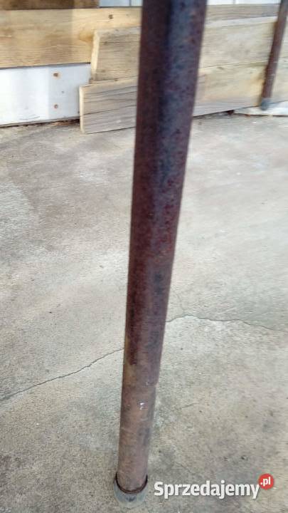 Stół metalowy z rurek z półką do renowacji Warszawa sprzedam