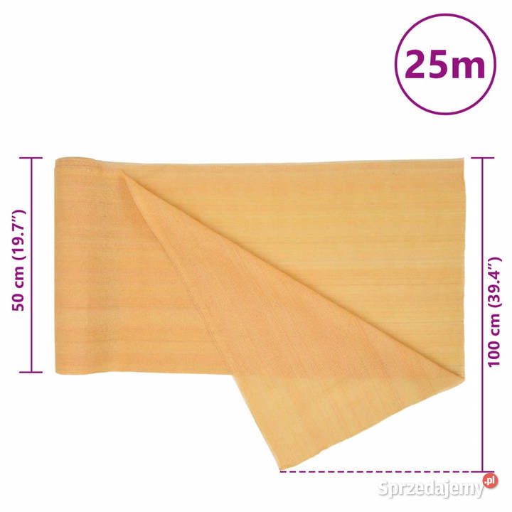 Siatka cieniująca kolor piaskowy 1x25 m HDPE 150