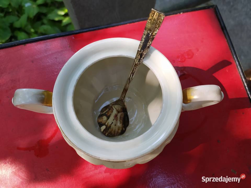 Stara cukiernica biała porcelanowa Warszawa