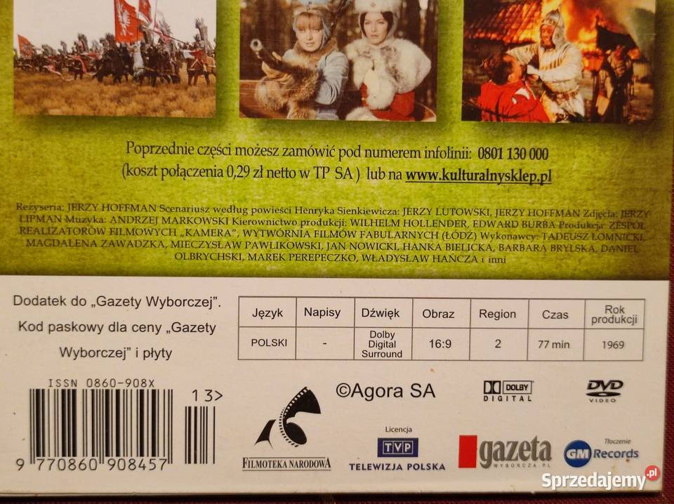 1969 Pan Wołodyjowski film dvd trylogia