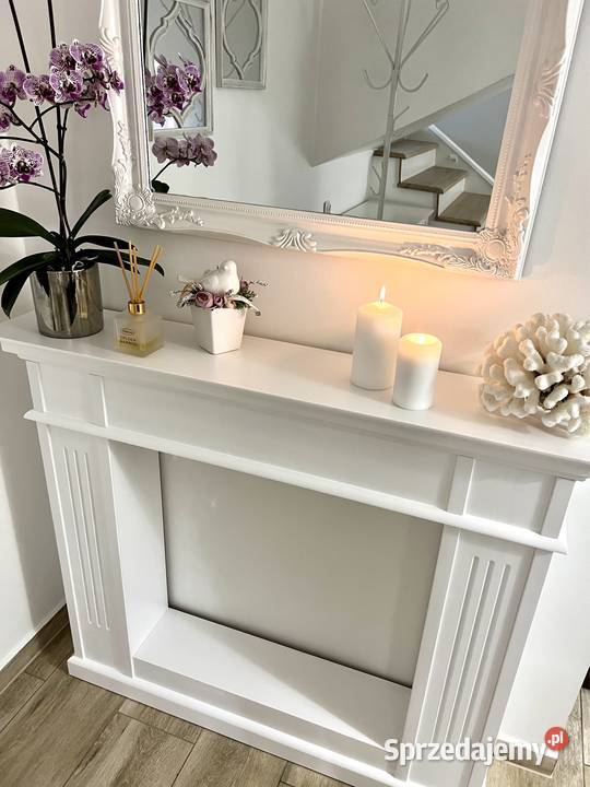 Portal kominkowy atrapa kominka drewno Warszawa