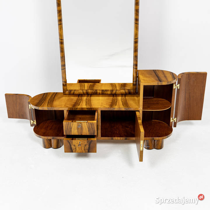 Toaletka lustro art deco orzech połysk Polska Swarzędz
