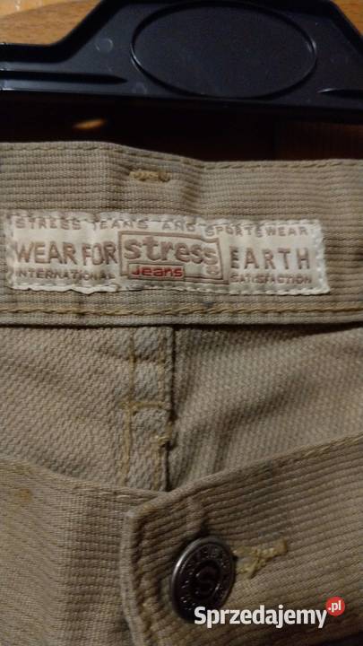 Szare piaskowe jeansy Stress jasno brązowe W38 Warszawa sprzedam