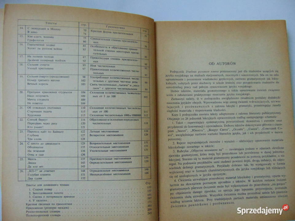 Uczebnik russkowo jazyka cz I Brzozoń Rok wydania 1973 Lublin