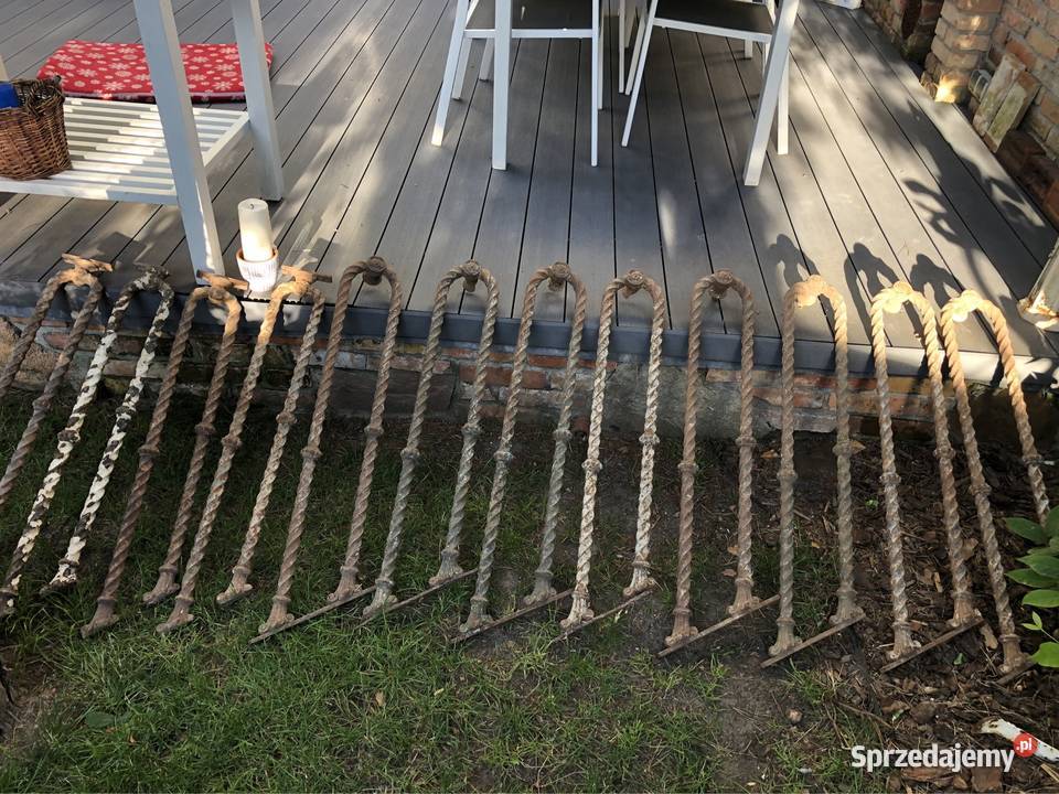 Żeliwne angielskie stare Wiktoriańskie tralki z Poznań sprzedam