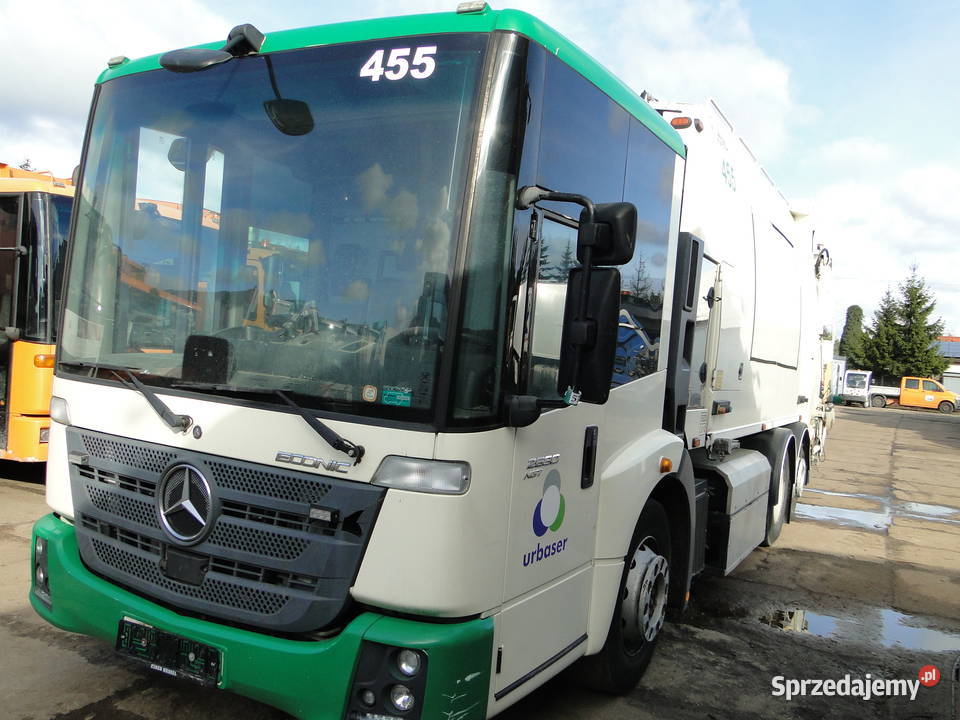 Śmieciarka MercedesBenz Econic 2630 CNG Euro 6 biały mazowieckie Stasi Las sprzedam