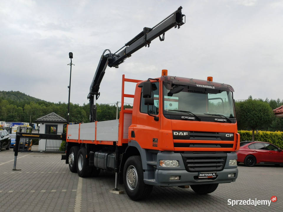 DAF CF 85380 6x2 Oś Skrętna Skrzynia HDS HIAB Widełki