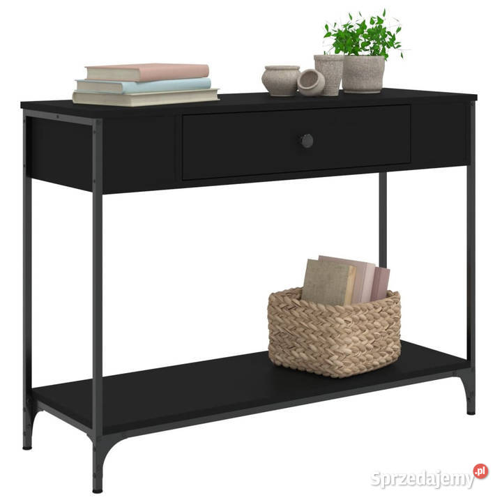 Stolik konsolowy czarny 100x345x75 WM834160 Warszawa
