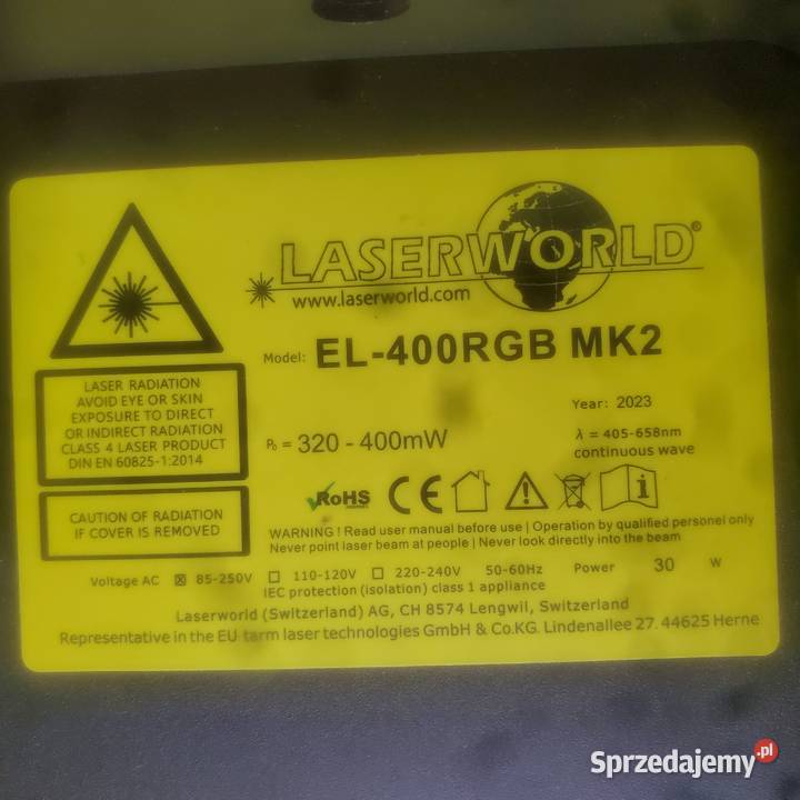 Laserworld EL400RGB MK2 Efekt świetlny Laser moc Koło