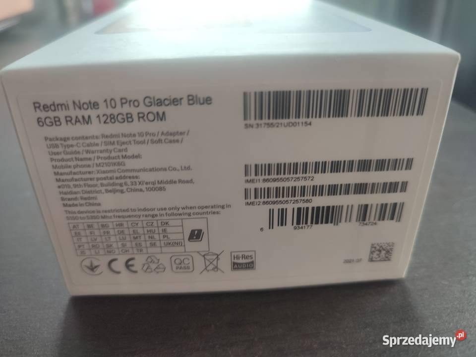 Xiaomi Redmi Note Pro 10 pamięć 128 GB Warszawa